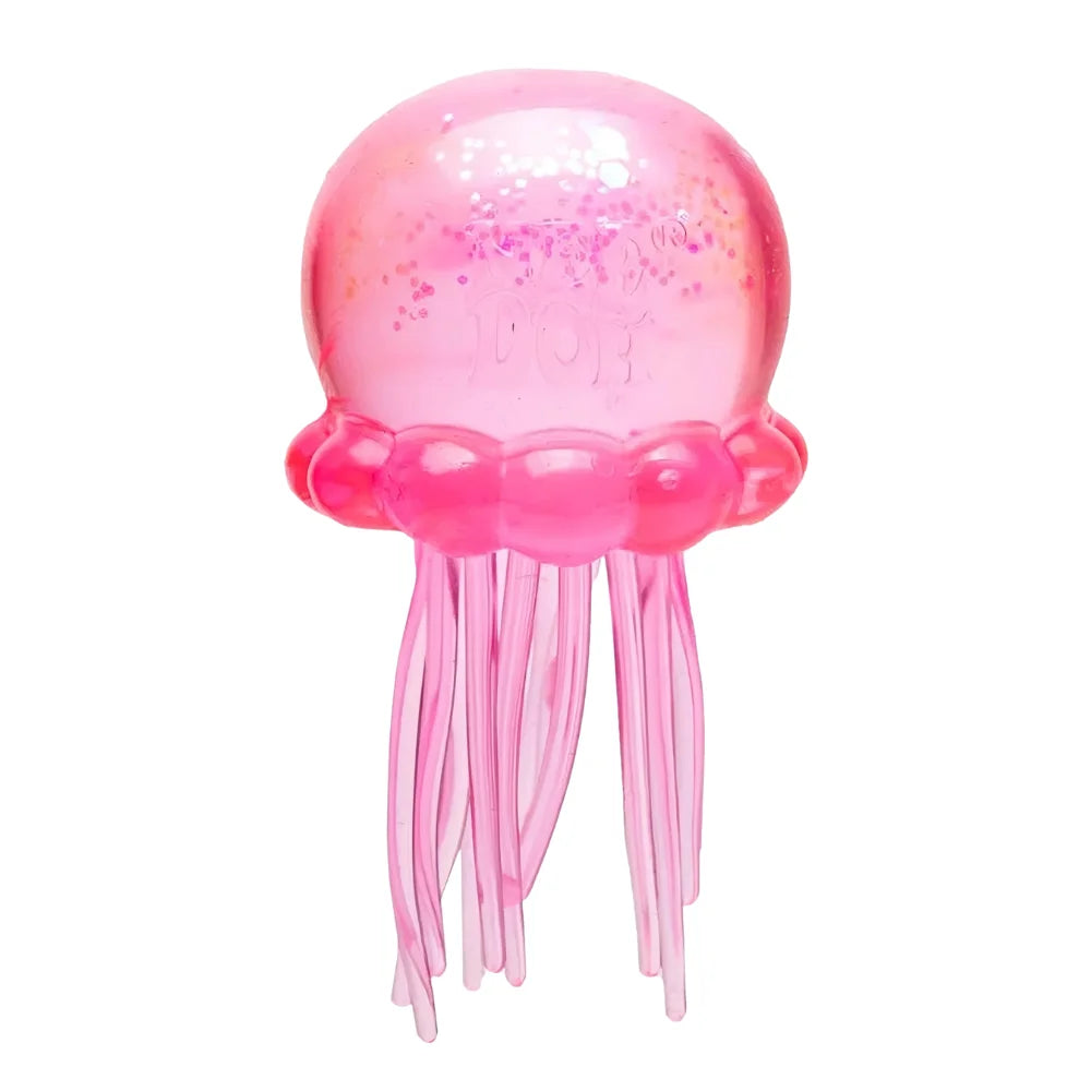 Fuzz Ball Jellyfish Squishy Toy – Pink Soft Squeeze Sensory Toy