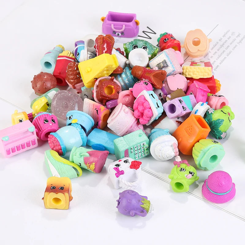 50-Piece Mini Furniture & Food Miniature Figures – Pretend Play Dollhouse Accessories Set