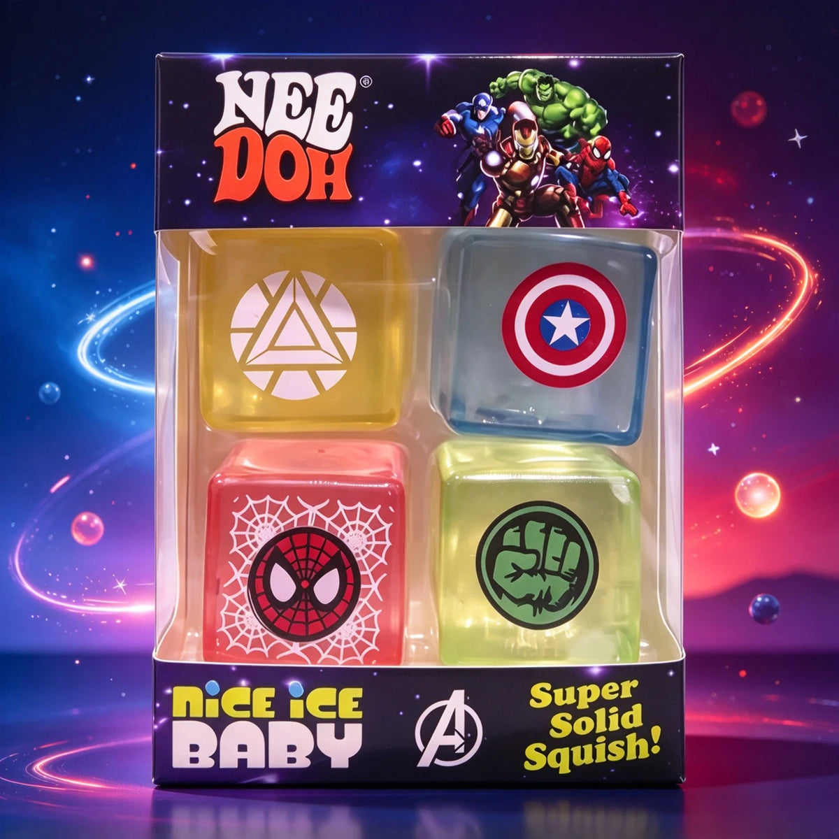 Character Squishy Cube Set, 4 Pieces