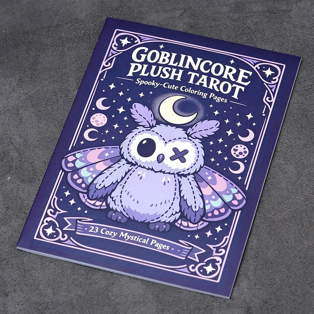Spooky Cutie Tarot Coloring Book – Goblincore Aesthetic Gothic Horror Illustrations for Adults