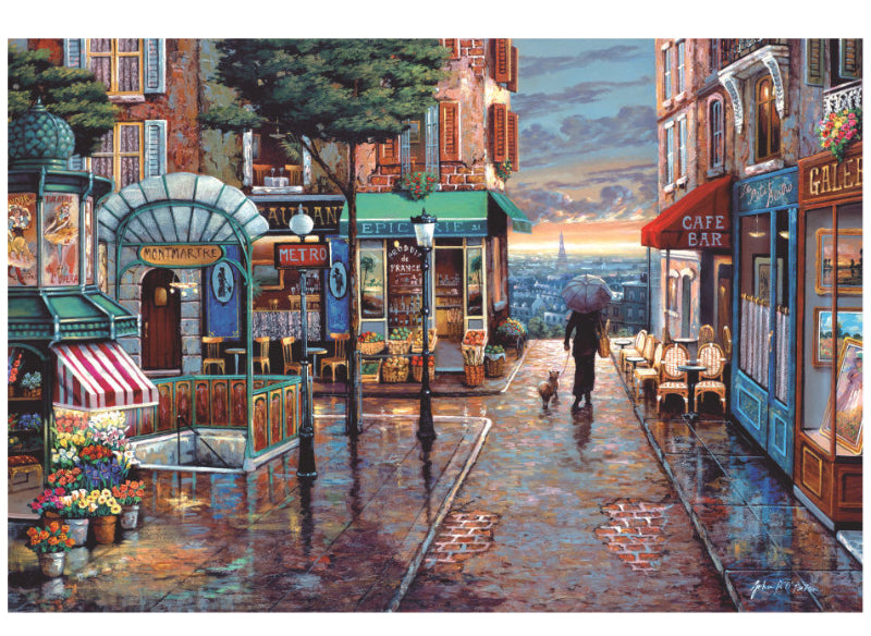 75*50cm Adult 1000 Pieces Jigsaw Puzzle Romantic Town Beautiful Landscape Landmark Paintings Stress Reducing Toys