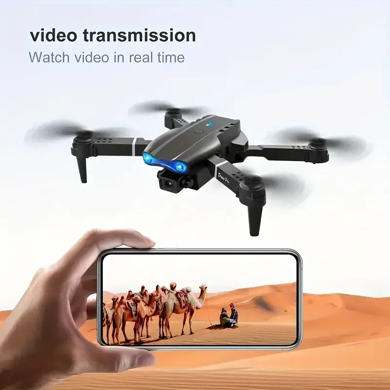E99 Pro WiFi Drone with HD Dual Camera – Foldable RC Quadcopter for Aerial Photography