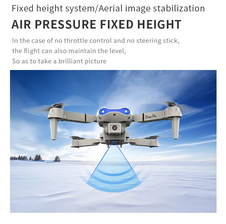 E99 Pro WiFi Drone with HD Dual Camera – Foldable RC Quadcopter for Aerial Photography