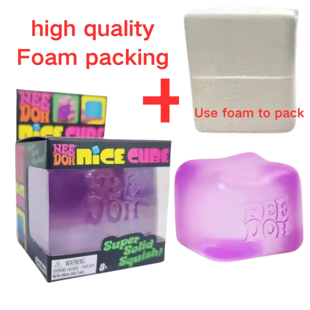Trending Nee Doh Jellyfish & Cube Squish Toy, Soft Jelly Squeeze Stress Relief Fidget Toy, Sensory NeeDoh for Kids & Adults