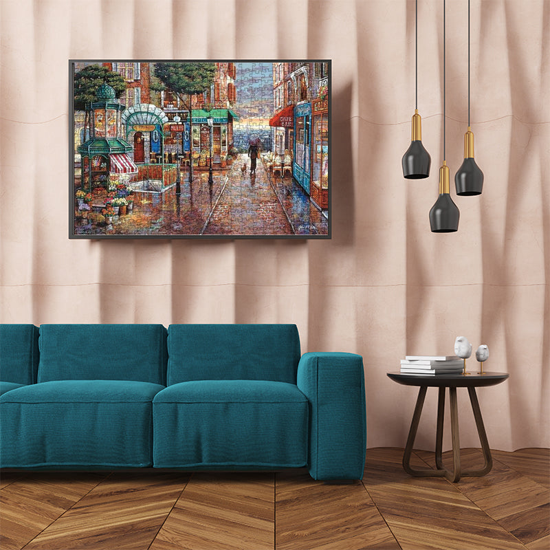 75*50cm Adult 1000 Pieces Jigsaw Puzzle Romantic Town Beautiful Landscape Landmark Paintings Stress Reducing Toys