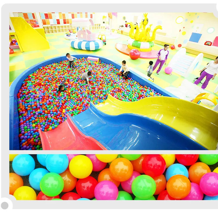 100PCS Outdoor Sport Ball Colorful Soft Water Swim Pool Ocean Wave Ball Baby Eco-Friendly Stress Air Ball Tent Toys