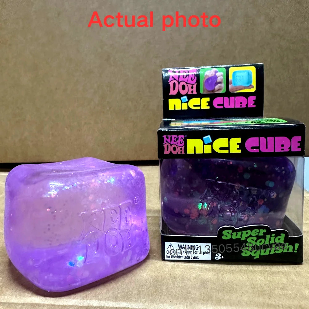 Trending Nee Doh Jellyfish & Cube Squish Toy, Soft Jelly Squeeze Stress Relief Fidget Toy, Sensory NeeDoh for Kids & Adults