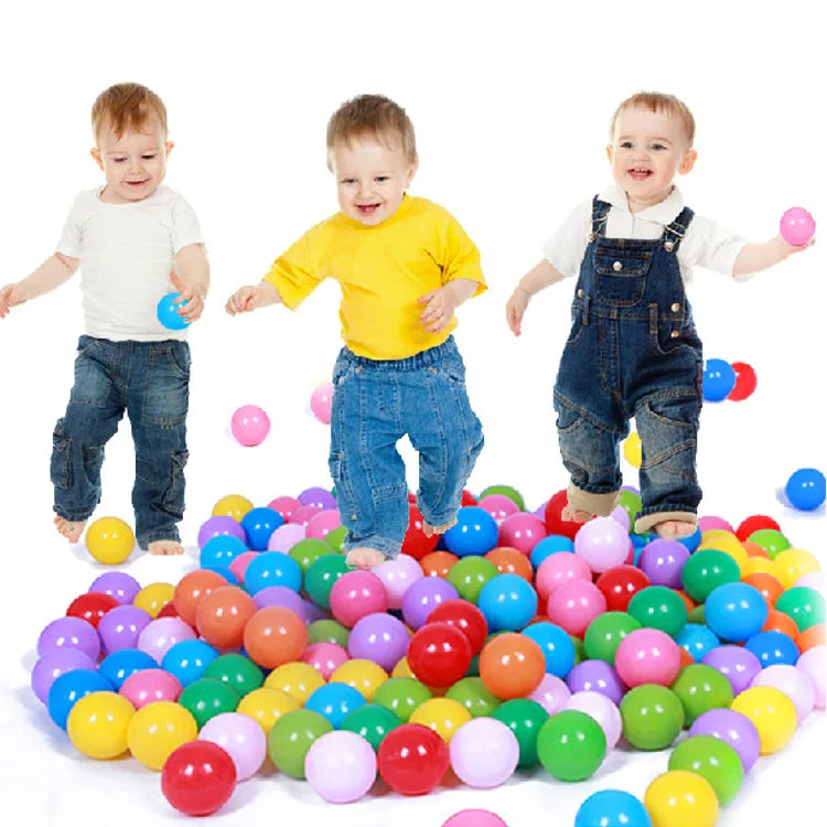 100PCS Outdoor Sport Ball Colorful Soft Water Swim Pool Ocean Wave Ball Baby Eco-Friendly Stress Air Ball Tent Toys