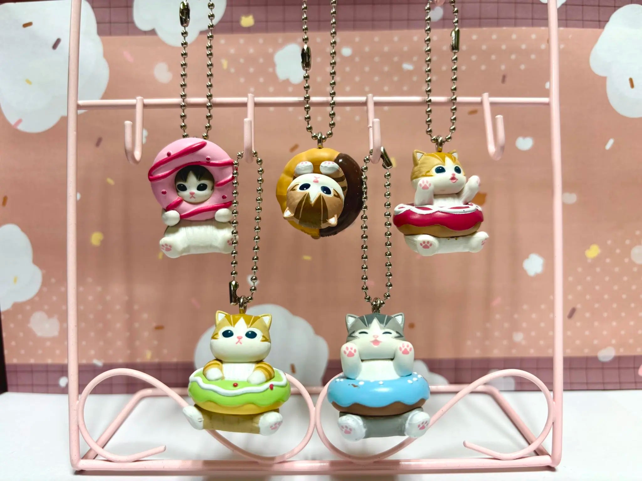 Mofusand Action Figure Set Animal Headwear Cute Pvc Blind Box Donut Style Pendent Bag Keychain Decoration Toys Surprise Gifts