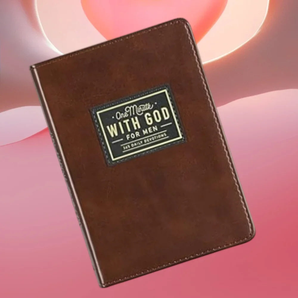 One Minute with God for Men 365 Devotions, Brown Faux Leather Flexcove Books