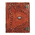 Customizable Vintage Leather Journal with Deckle Edge Paper