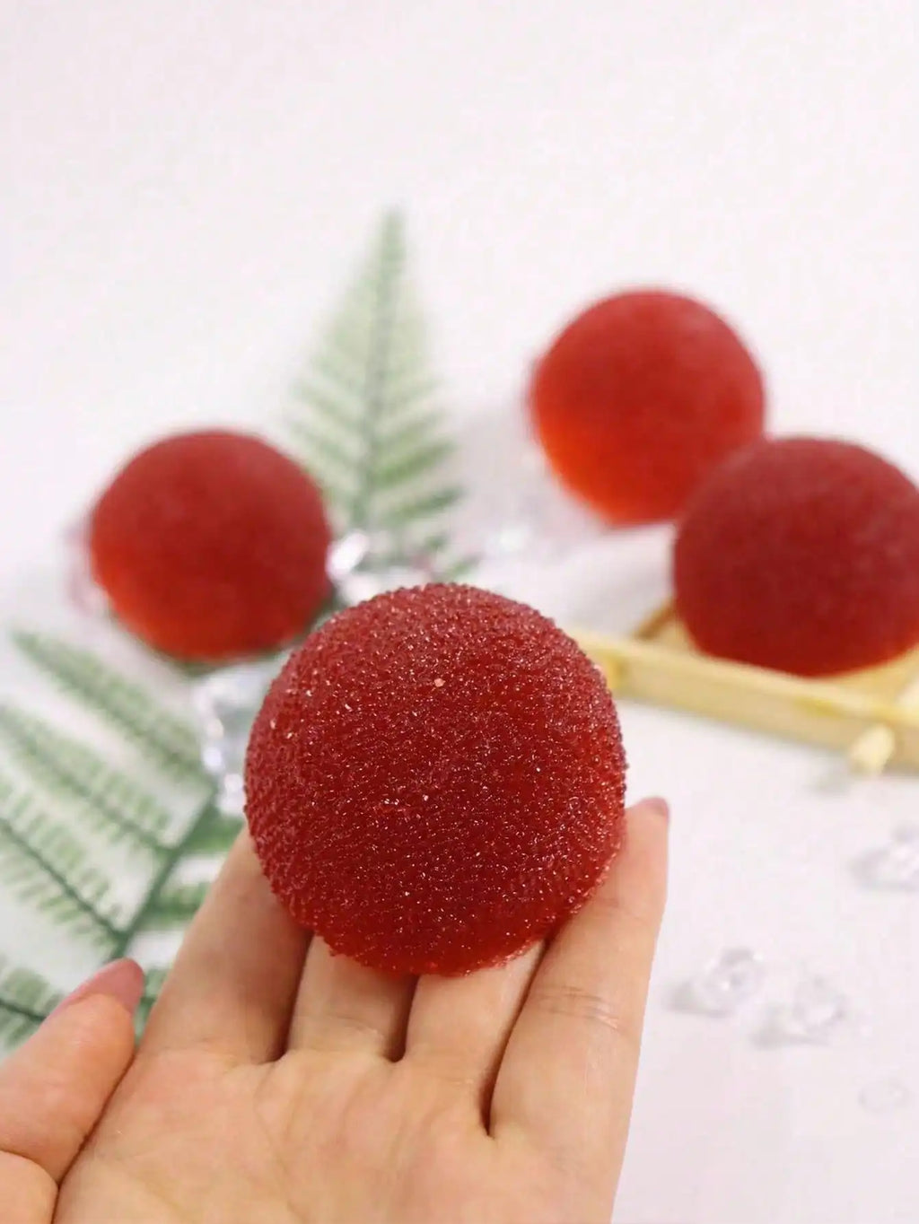 Lychee Squishy Stress Relief Squeeze Toy – Soft Sensory Fidget Ball