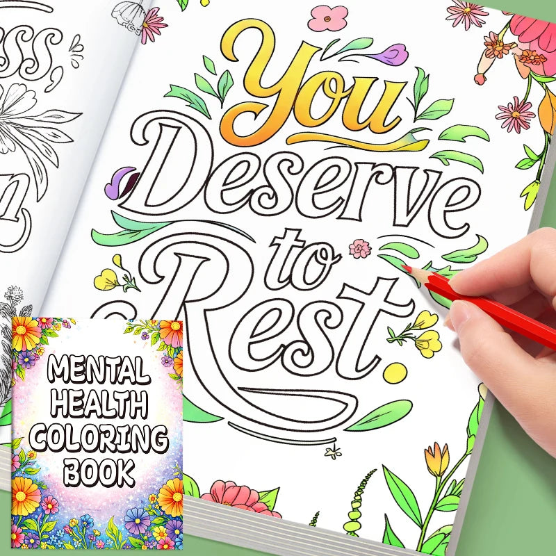Adult Coloring Book for Mental Wellness – 32 Pages of Relaxing Anti-Anxiety Art Therapy