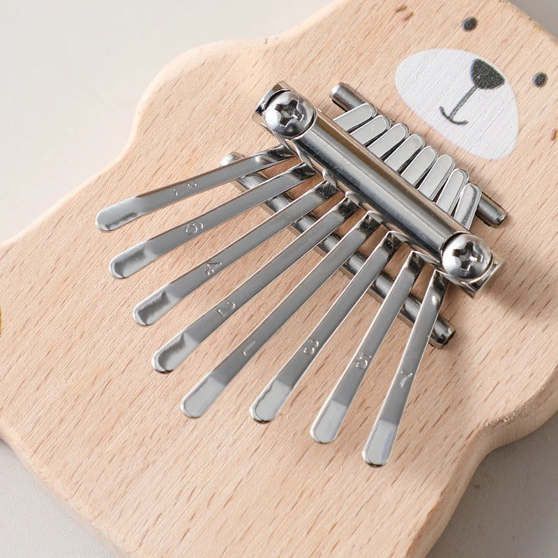 8Key Mini Kalimba Exquisite Finger Piano Baby Montessori Toys Cartoon Bear Thumb Piano Portable Marimba Musical Pendant Toy Gift
