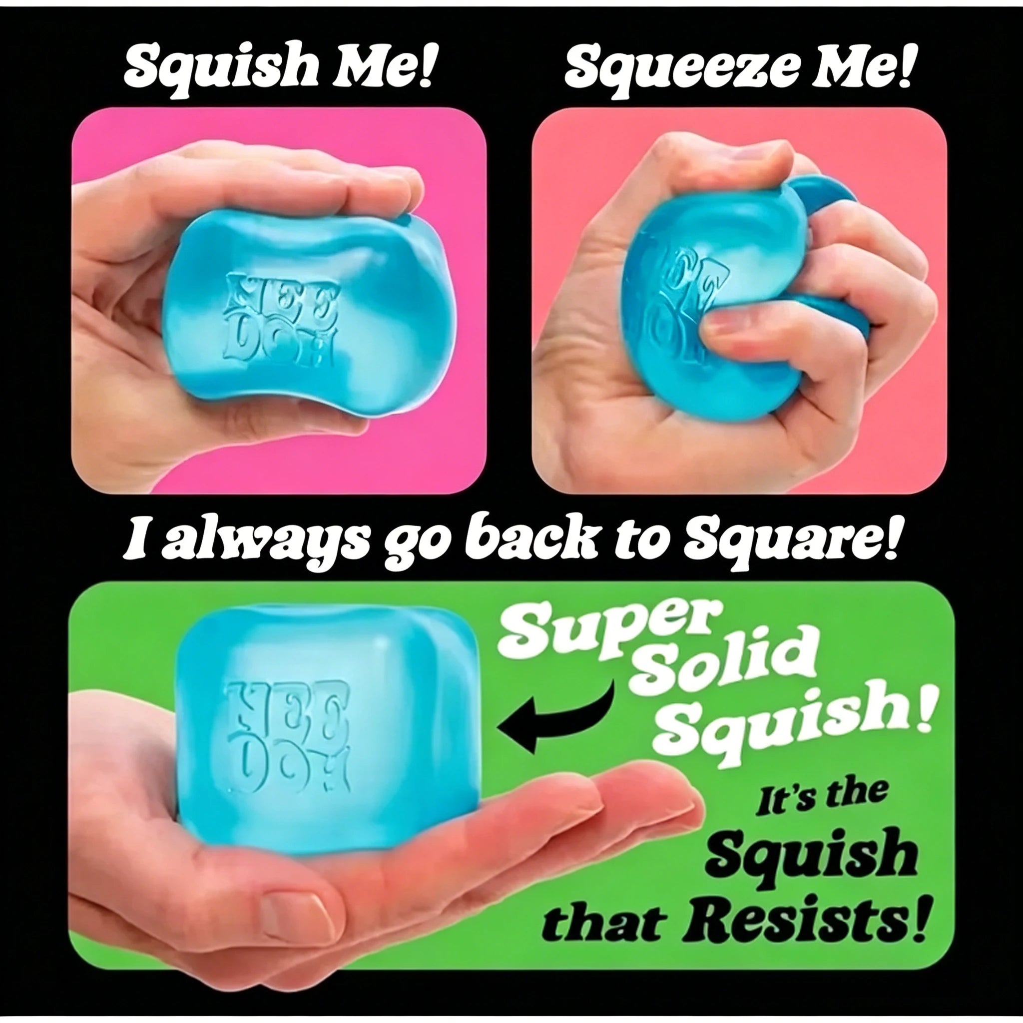 Trending Nee Doh Jellyfish & Cube Squish Toy, Soft Jelly Squeeze Stress Relief Fidget Toy, Sensory NeeDoh for Kids & Adults