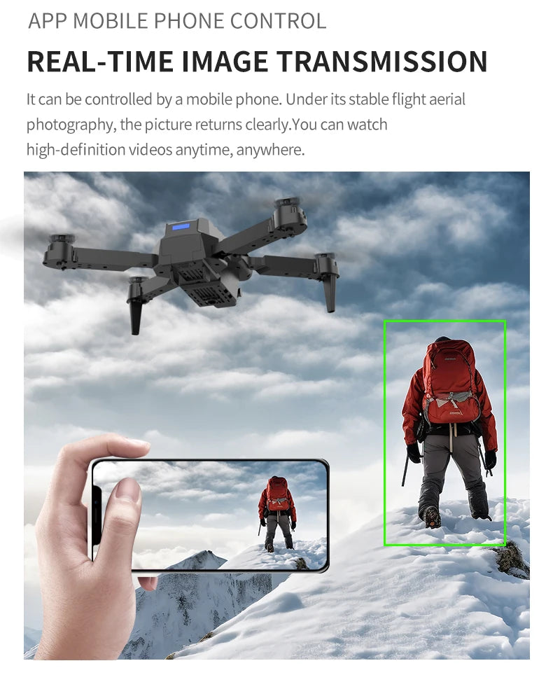 E99 Pro WiFi Drone with HD Dual Camera – Foldable RC Quadcopter for Aerial Photography