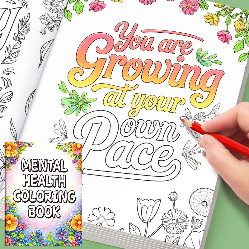 Adult Coloring Book for Mental Wellness – 32 Pages of Relaxing Anti-Anxiety Art Therapy