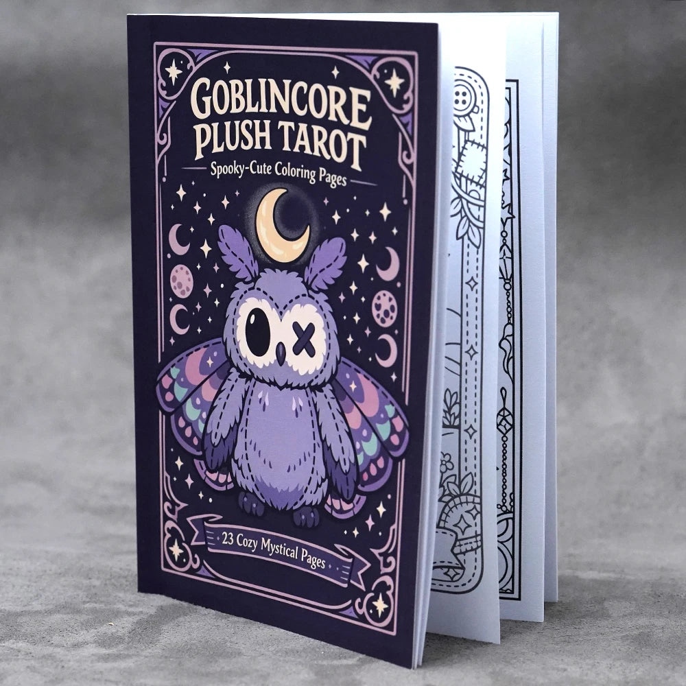 Spooky Cutie Tarot Coloring Book – Goblincore Aesthetic Gothic Horror Illustrations for Adults