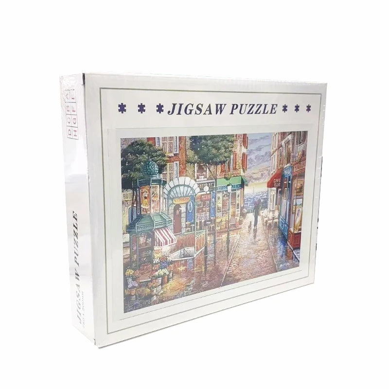 75*50cm Adult 1000 Pieces Jigsaw Puzzle Romantic Town Beautiful Landscape Landmark Paintings Stress Reducing Toys