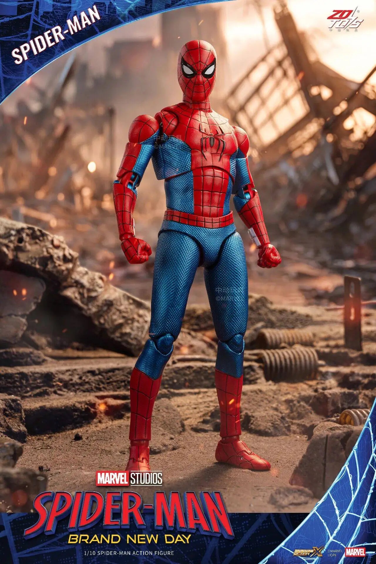 ZDTDS Original Spider Man Brand New Day PUNK SUIT Scarlet Spider 2099 ADVANCED SUIT 1/10 Marvel Action Figure Model Toy Gift