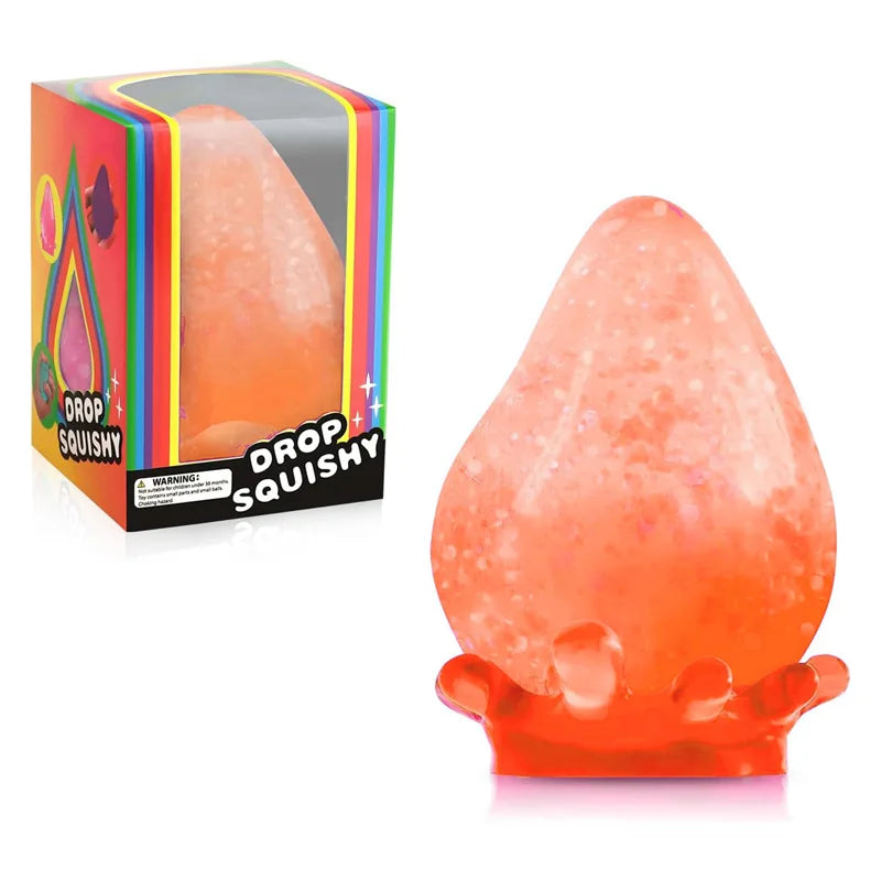 Soft Water Drop Stress Relief Squeeze Ball – Sensory Fidget Toy for Adults & Kids