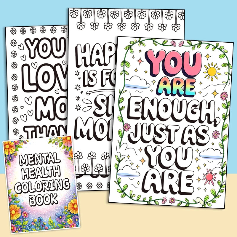 Adult Coloring Book for Mental Wellness – 32 Pages of Relaxing Anti-Anxiety Art Therapy