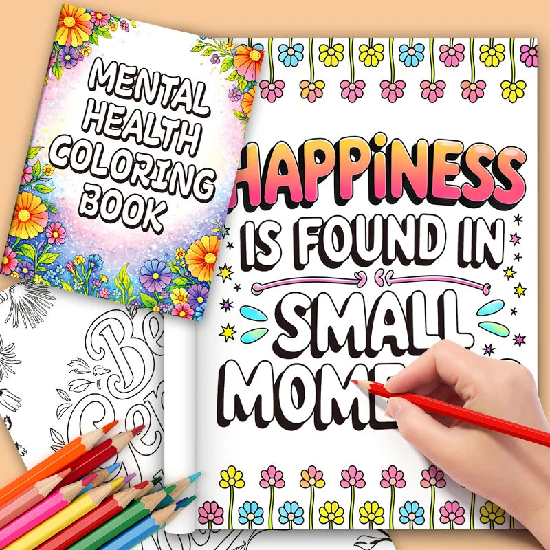 Adult Coloring Book for Mental Wellness – 32 Pages of Relaxing Anti-Anxiety Art Therapy